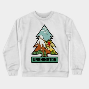 Vintage Style Washington Tree Climber Crewneck Sweatshirt